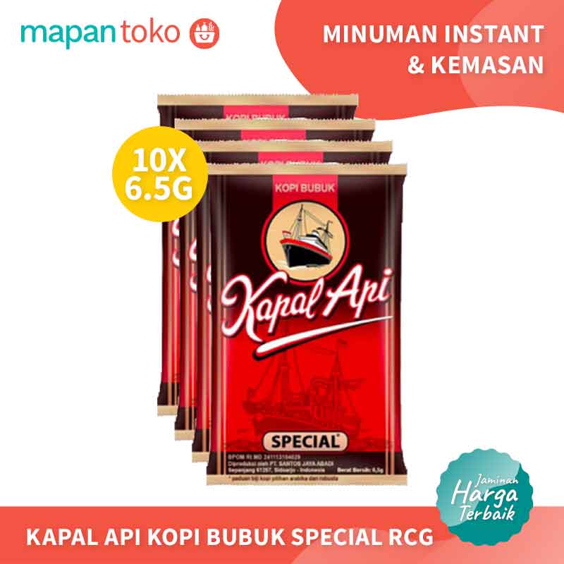 Kapal Api Kopi Bubuk Tanpa Gula 6.5 gr (Renceng) Main Image