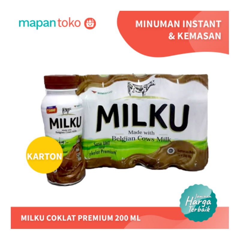 Milku Susu Premium Coklat 200ml (Karton)