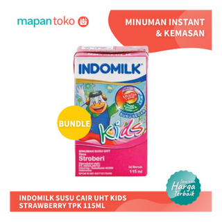 Indomilk Kids Cair UHT Stroberi 115ml (Bundle)