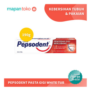 Pasta Gigi Pepsodent White 190g (Pcs)