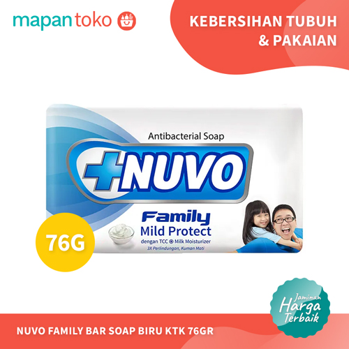 Nuvo Family Bar Soap Biru 76g (Pcs) Main Image