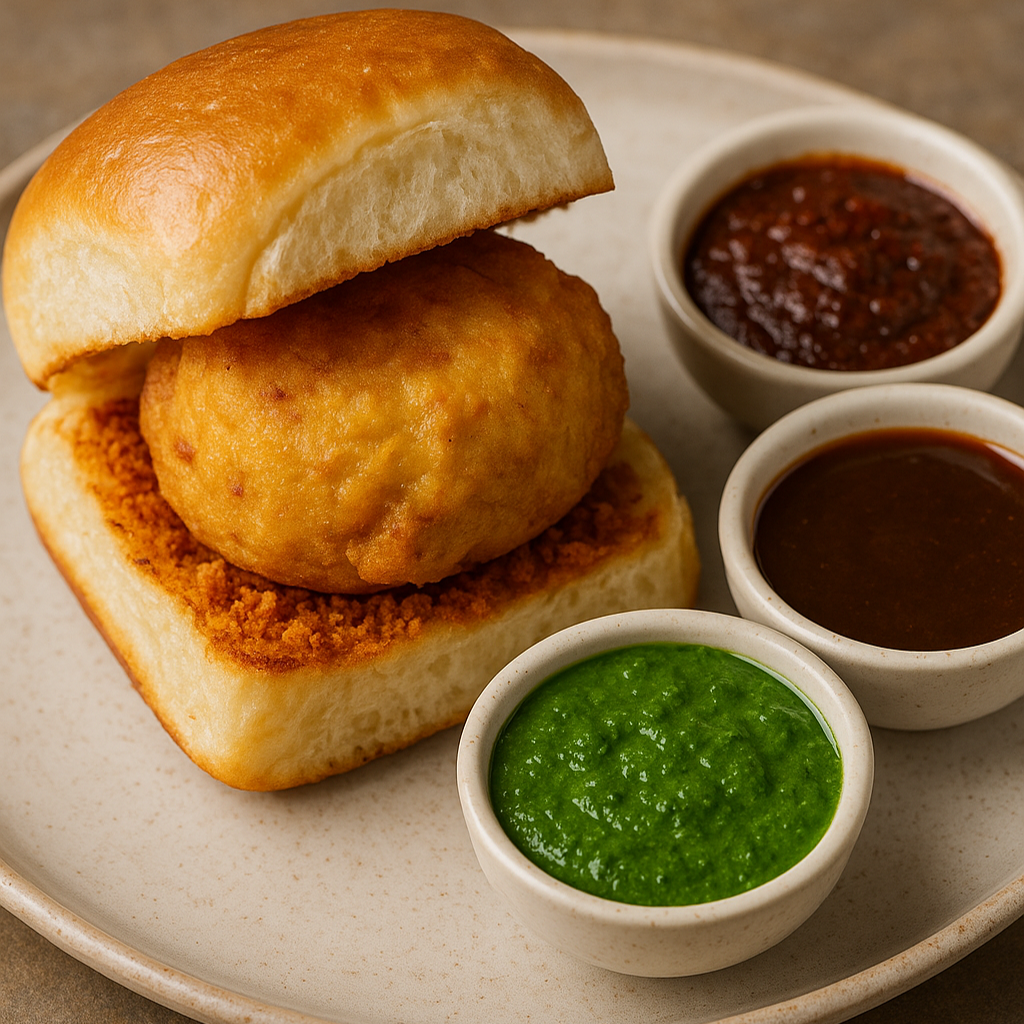 Mumbai Vada Paav with House Chutneys(4pc)