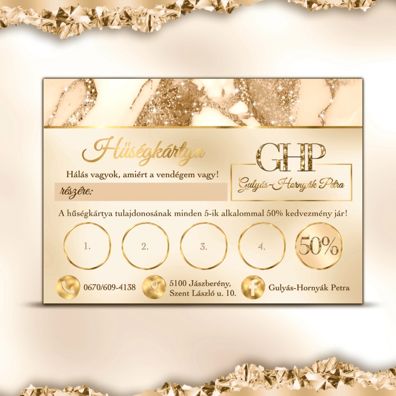 Hűségkártya tervezés