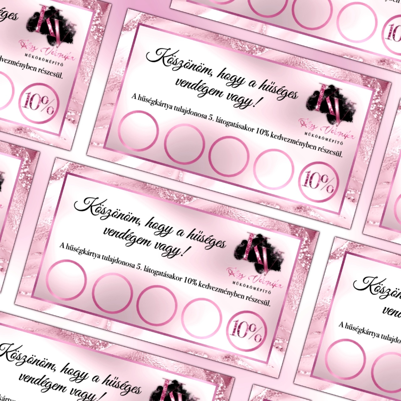 Hűségkártya tervezés