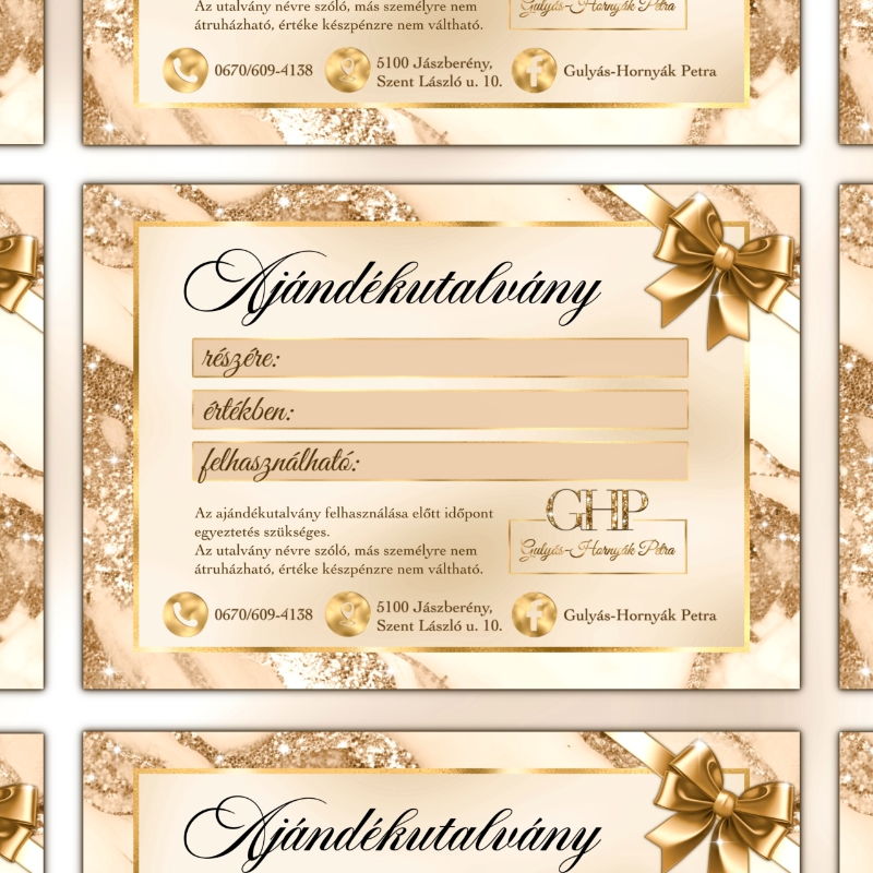 Ajándékutalvány tervezés 
