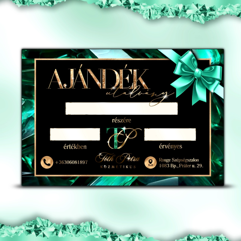 Ajándékutalvány tervezés 
