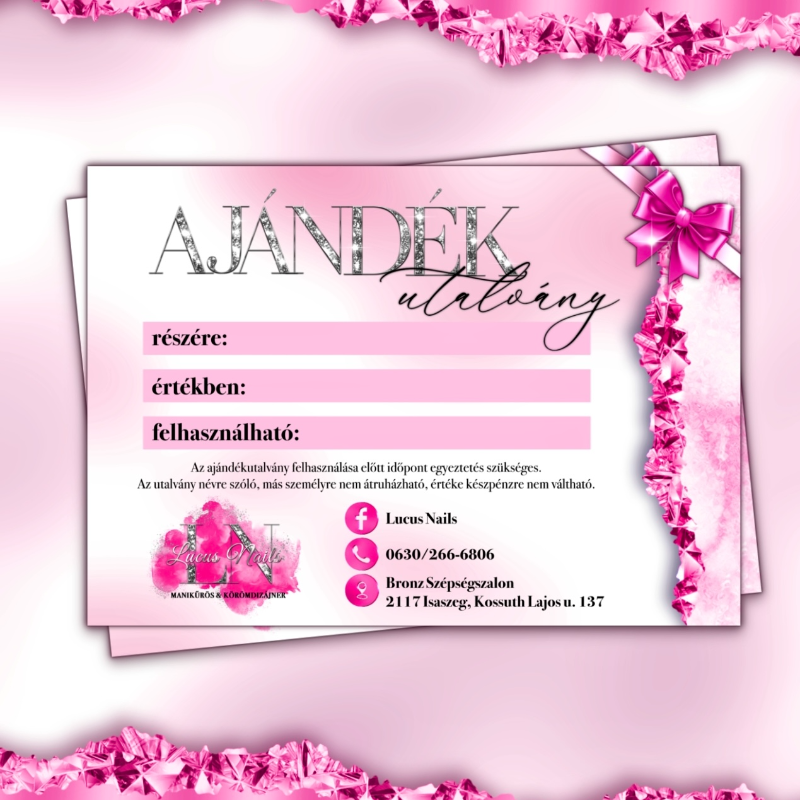 Ajándékutalvány tervezés 