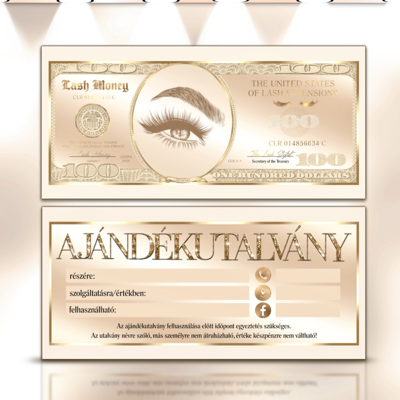 "DOLLÁR" Ajándékutalvány tervezés