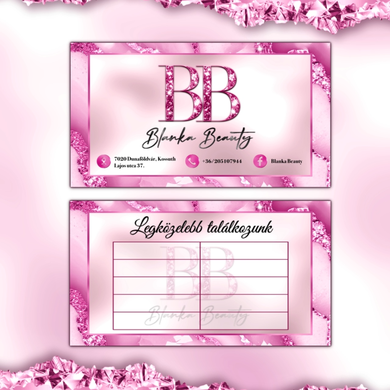 Időpontkártya tervezés 