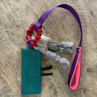 Long Tug with Rabbit Fur and Treat Pouch