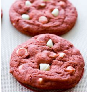 Red Velvet White chocolate Chip cookies