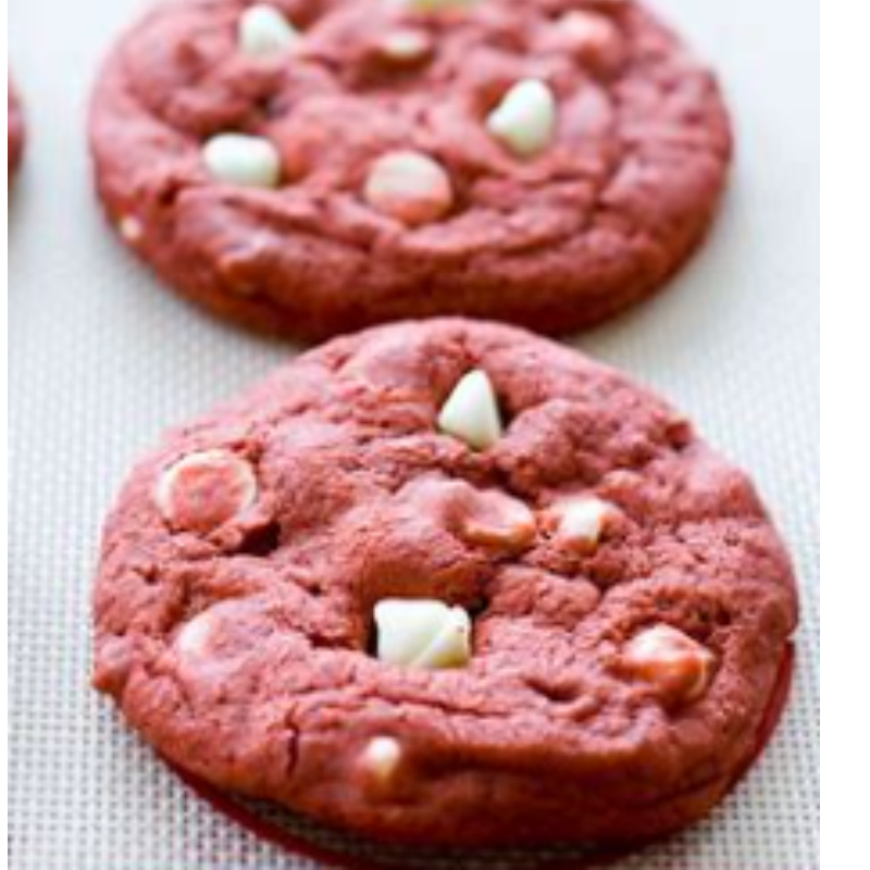 Red Velvet White chocolate Chip cookies