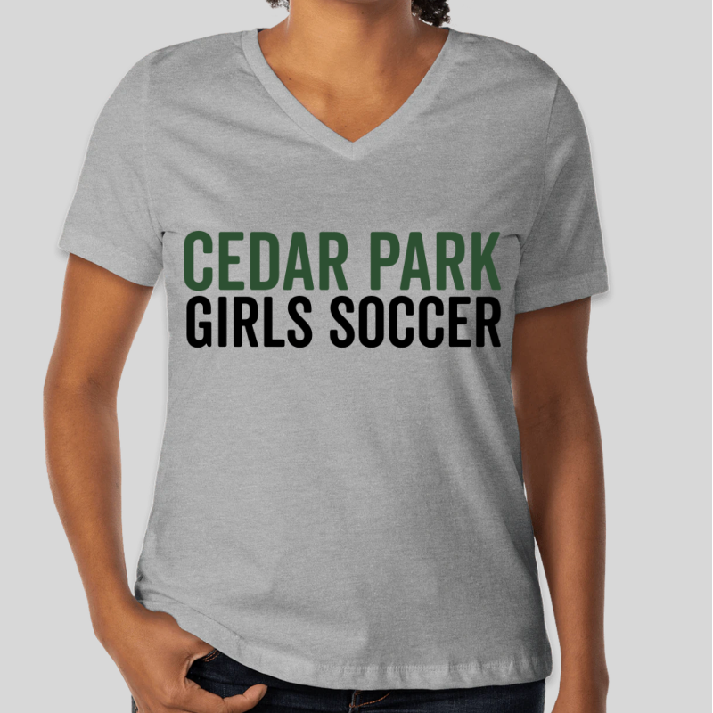 Bella + Canvas Women's Jersey V-Neck T-shirt ( athletic heather)