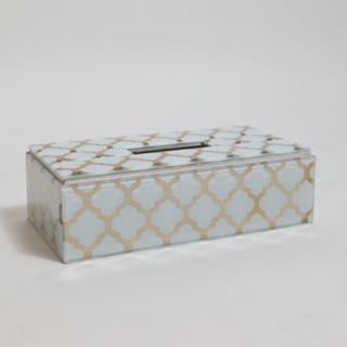 BA0103-Damask White Tissue Box