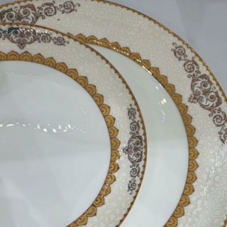 DS0027-Aurulent Hammered Textured Dinner Set