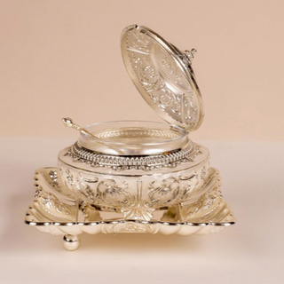 AR0100-White Pearl Candy Bowl with Tray