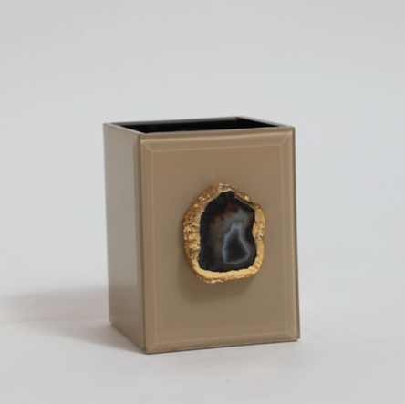 BA0111-Glitz Beige Agate Tumbler