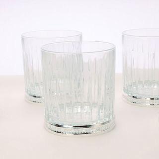 WG0007-Round Whisky Glasses With Silver Detail