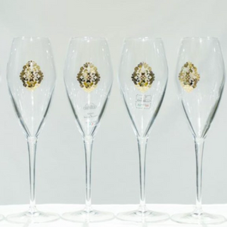 CG0020-Champagne Glass With Gold Detail