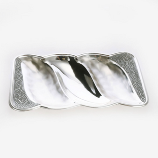 AR0067-Silver Plated 3 Partition Rectangular Tray