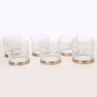 WG0008-Round whisky glass with rose gold detail