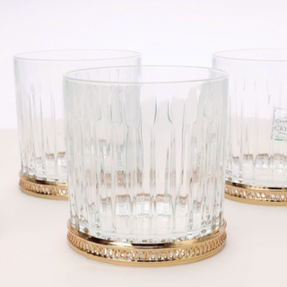 WG0012-Round whisky glass with gold detail