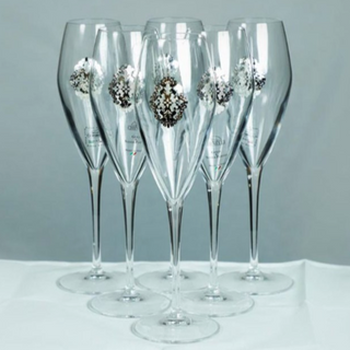 CG0021-Champagne Glass With Silver Detail