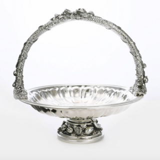 AR0076-Silver Plated Centre Piece With Handle