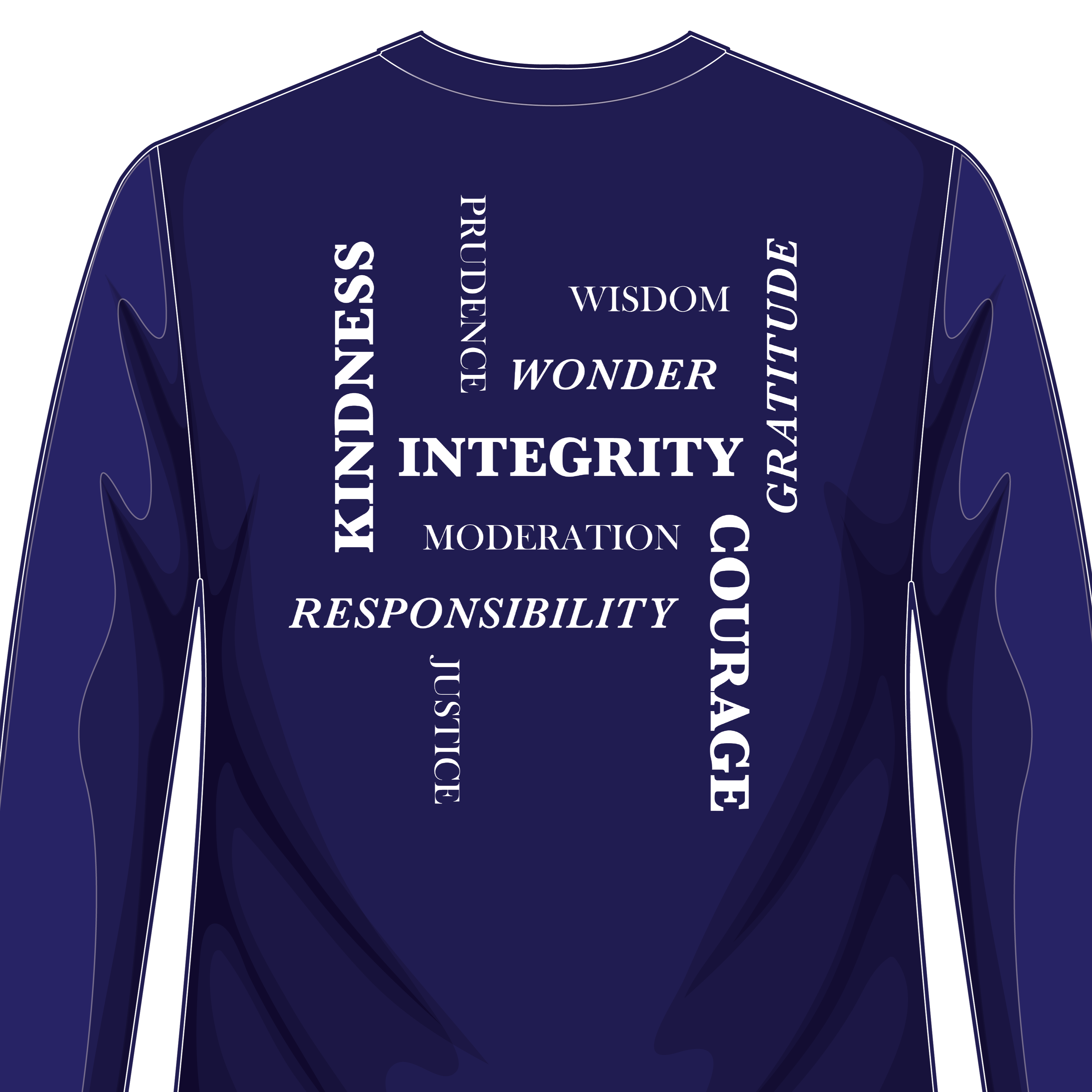 25-26 Adult Spirit Long Sleeve T-shirt Navy