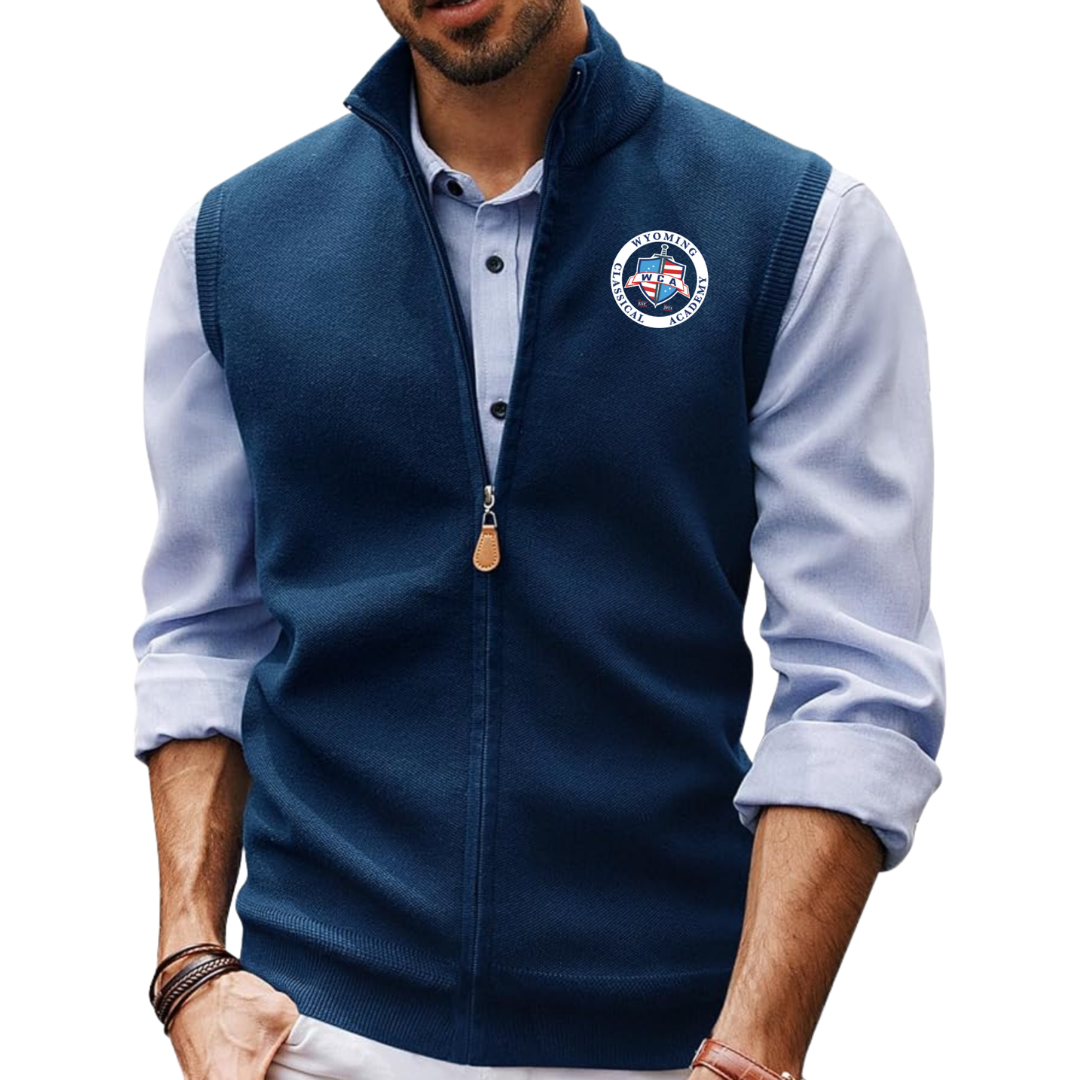 Men's WCA Sweater Vest Full-Up Knitted Vests