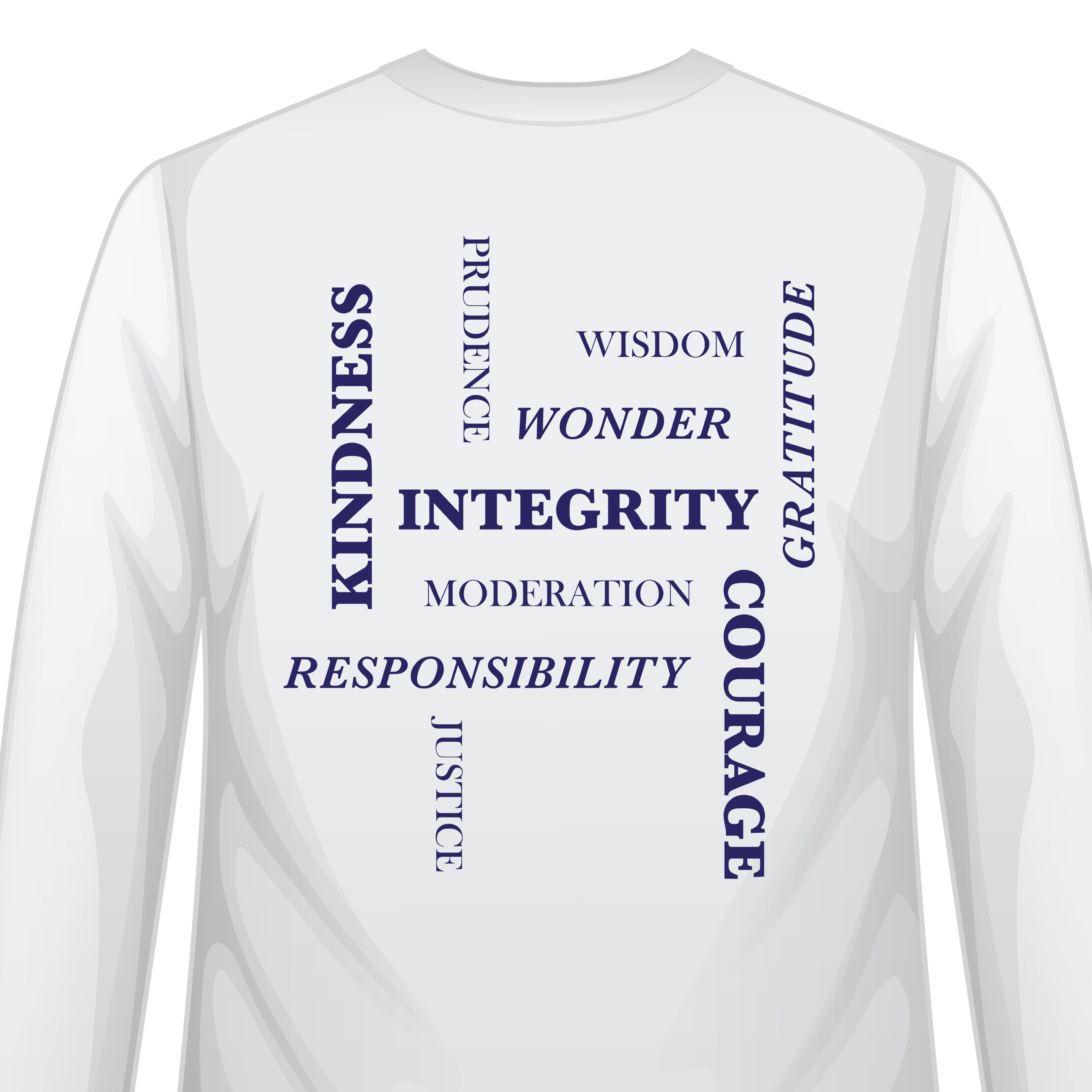 25-26 Adult Spirit Long Sleeve T-shirt White