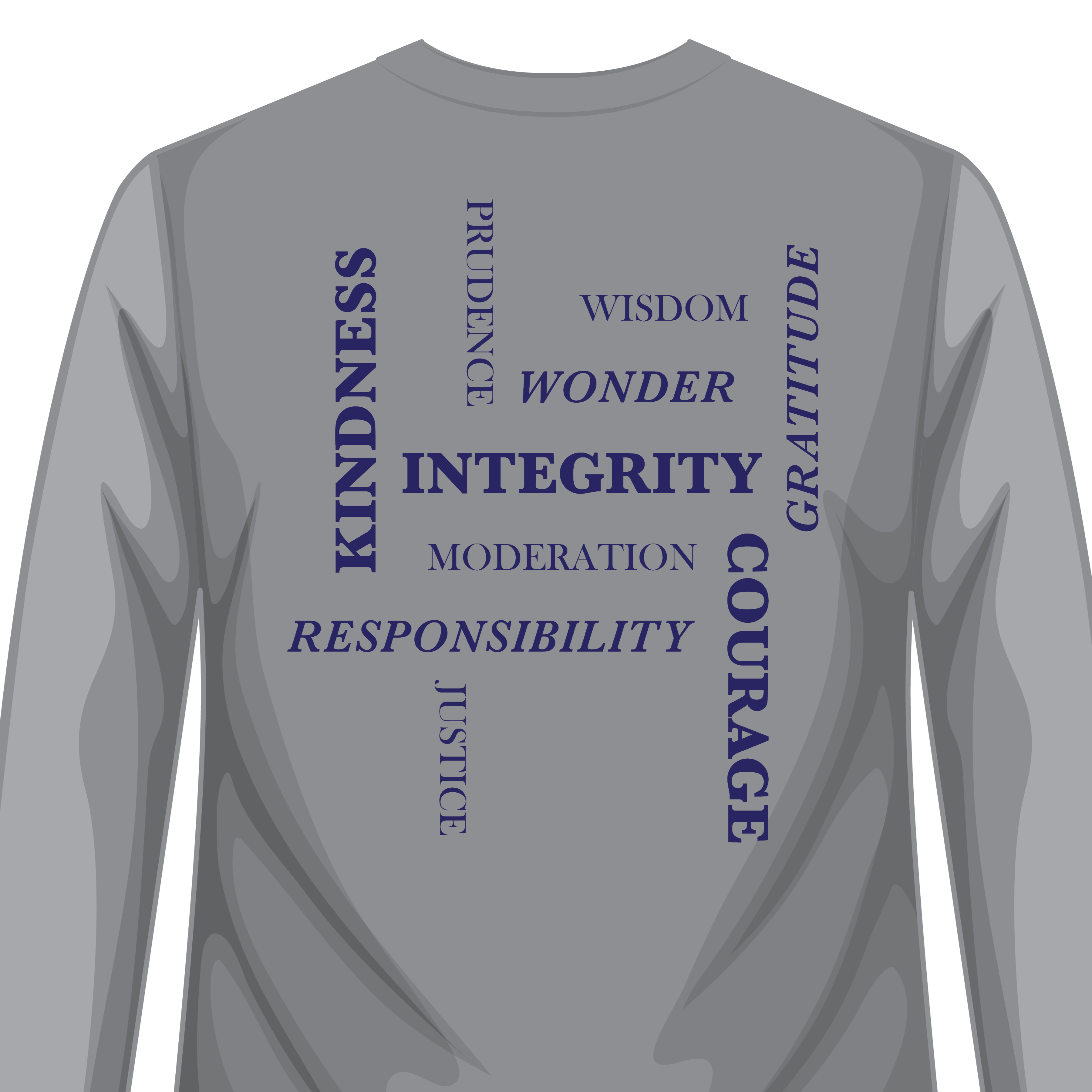 25-26 Adult Spirit Long Sleeve T-shirt Grey