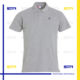 Basic Polo Coton Gris Mélange