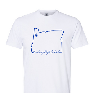 Newberg Oregon Blue; White T-Shirt