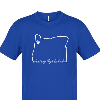 Newberg Oregon White; Blue T-shirt
