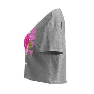 🚨NEW🚨   “Be Unique” Crop Top (Grey/Pink Graphic) - Thumbnail 2