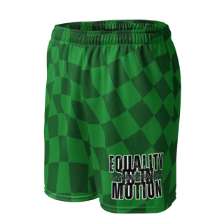 🚨NEW🚨HybridCherry “Equality Is In Motion” Mesh Shorts (Green/Checkered) - Thumbnail 5