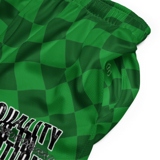 🚨NEW🚨HybridCherry “Equality Is In Motion” Mesh Shorts (Green/Checkered) - Thumbnail 3