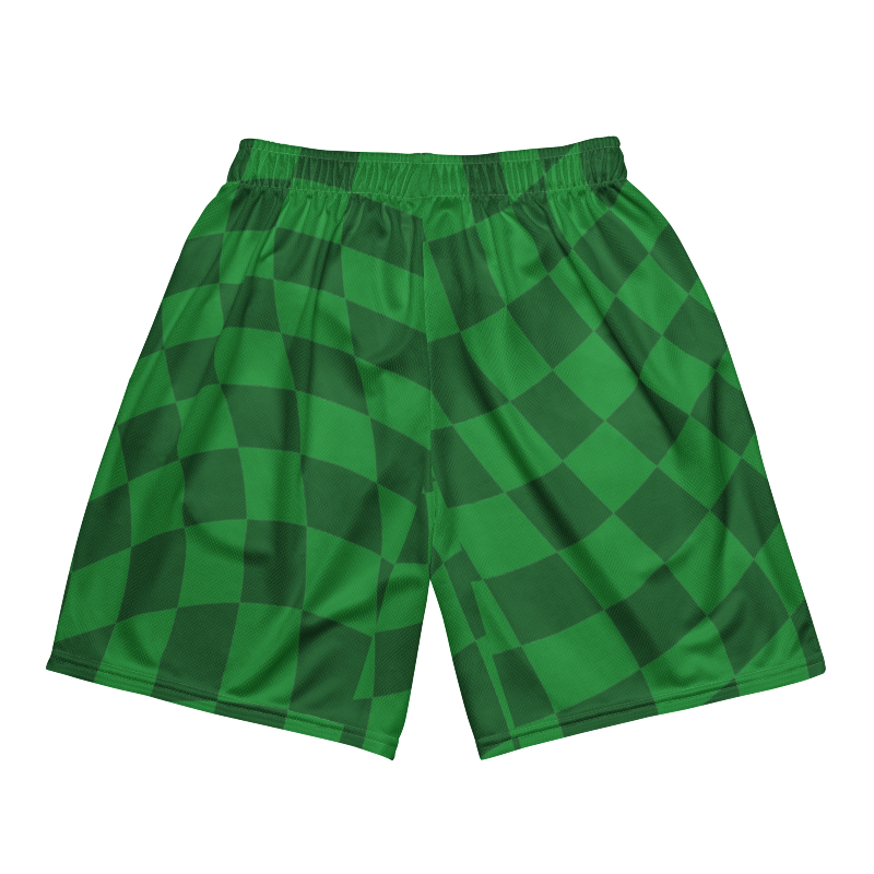 🚨NEW🚨HybridCherry “Equality Is In Motion” Mesh Shorts (Green/Checkered) - Thumbnail (Preview) 6