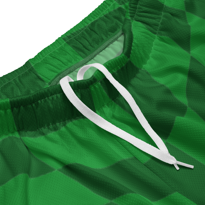 🚨NEW🚨HybridCherry “Equality Is In Motion” Mesh Shorts (Green/Checkered) - Thumbnail (Preview) 4