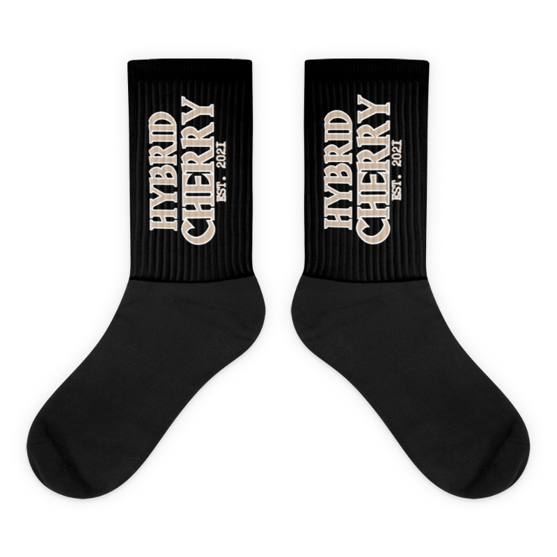 HYBRID CHERRY "EST, 2021" CUSHIONED SOCKS (BLACK/SAND/TAN FONT) Main Image