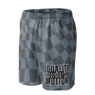 🚨NEW🚨HybridCherry “Equality Is In Motion” Mesh Shorts (Grey/Checkered) - Thumbnail 5