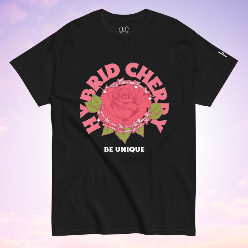 “Be Unique” T-Shirt (Black/Red Graphic) Main Image