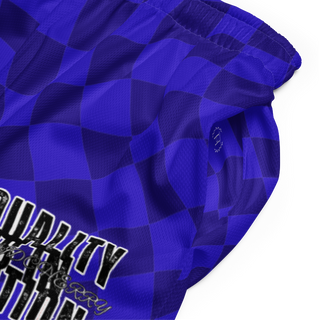 🚨NEW🚨HybridCherry “Equality Is In Motion” Mesh Shorts (Blue/Checkered) - Thumbnail 3