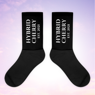 HYBRID CHERRY "EST, 2021" Cushioned Socks (Black/White Font)