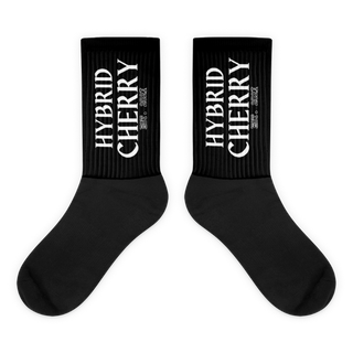 HYBRID CHERRY "EST, 2021" CUSHIONED SOCKS (BLACK/WHITE FONT)
