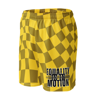 🚨NEW🚨HybridCherry “Equality Is In Motion” Mesh Shorts (Yellow/Checkered) - Thumbnail 5