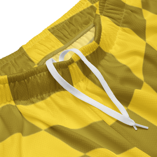 🚨NEW🚨HybridCherry “Equality Is In Motion” Mesh Shorts (Yellow/Checkered) - Thumbnail 4