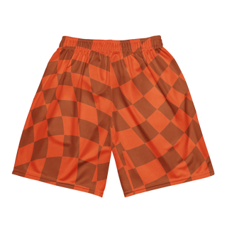 🚨NEW🚨HybridCherry “Equality Is In Motion” Mesh Shorts (Orange/Checkered) - Thumbnail 6