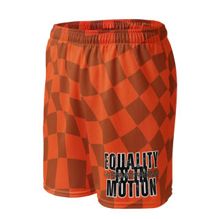 🚨NEW🚨HybridCherry “Equality Is In Motion” Mesh Shorts (Orange/Checkered) - Thumbnail 5